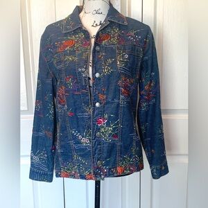 Chico’s Embroidered Denim Jacket